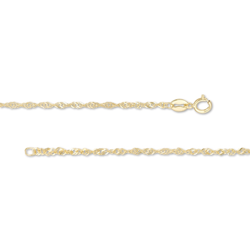 1.5mm Singapore Chain Necklace in 10K Gold - 18"