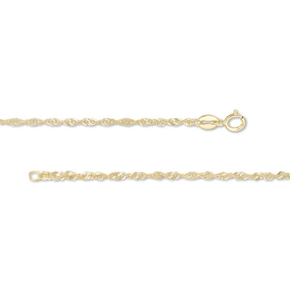 1.5mm Singapore Chain Necklace in 10K Gold - 20"