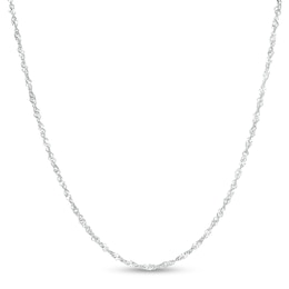 1.5mm Singapore Chain Necklace in 10K White Gold - 16&quot;