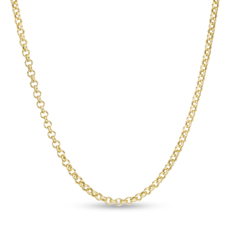 2.3mm Rolo Chain Necklace in Hollow 10K Gold - 16"