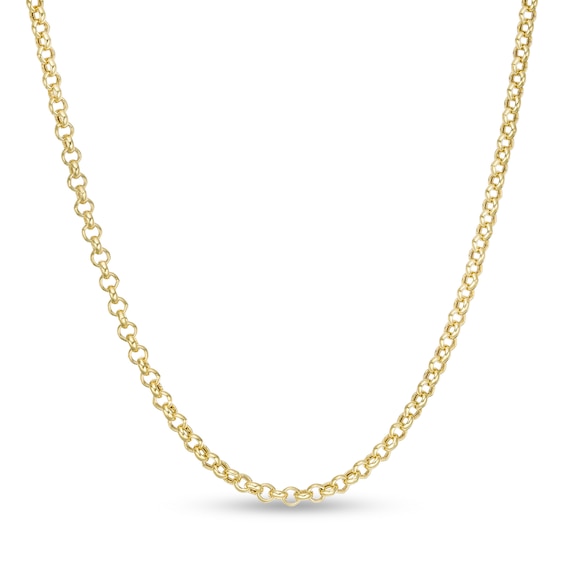 2.3mm Rolo Chain Necklace in Hollow 10K Gold - 18"