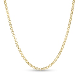 2.3mm Rolo Chain Necklace in Hollow 10K Gold - 20"