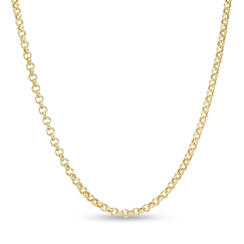 Main Image 1 of 2.3mm Rolo Chain Necklace in Hollow 10K Gold - 20"