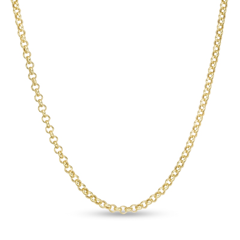 2.3mm Rolo Chain Necklace in Hollow 10K Gold - 20"