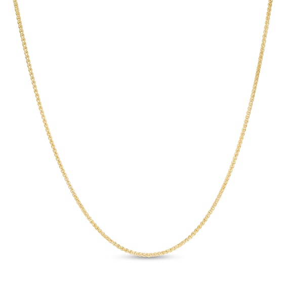 1.0mm Wheat Chain Necklace in Hollow 10K Gold - 18"