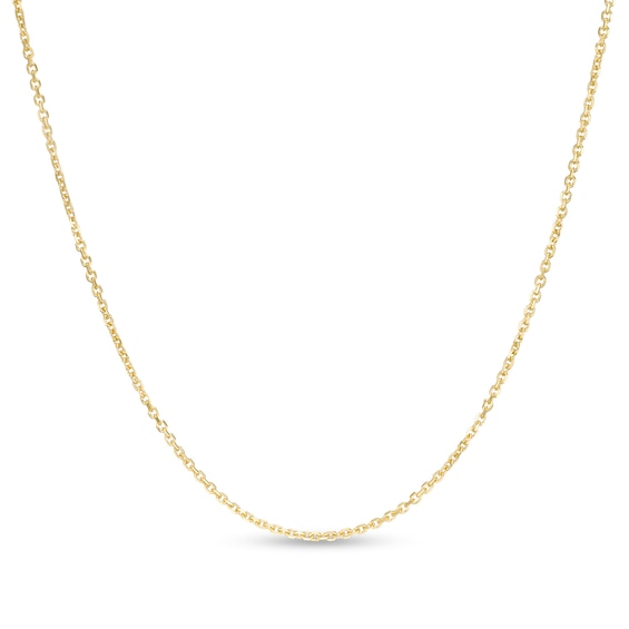 1.1mm Cable Chain Necklace in Hollow 10K Gold - 16"