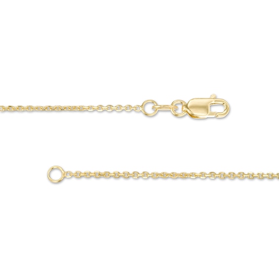 1.1mm Cable Chain Necklace in Hollow 10K Gold - 16"