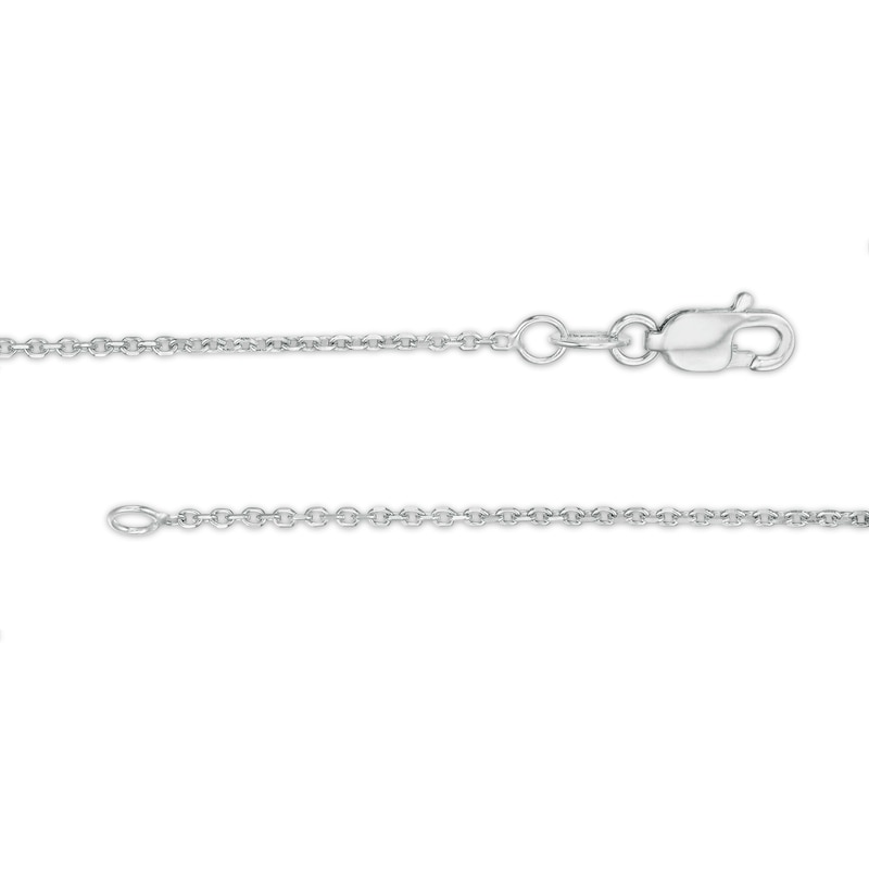 1.1mm Cable Chain Necklace in Hollow 10K White Gold - 20"