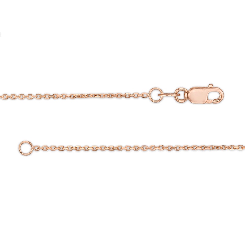 1.1mm Cable Chain Necklace in Hollow 10K Rose Gold - 16"