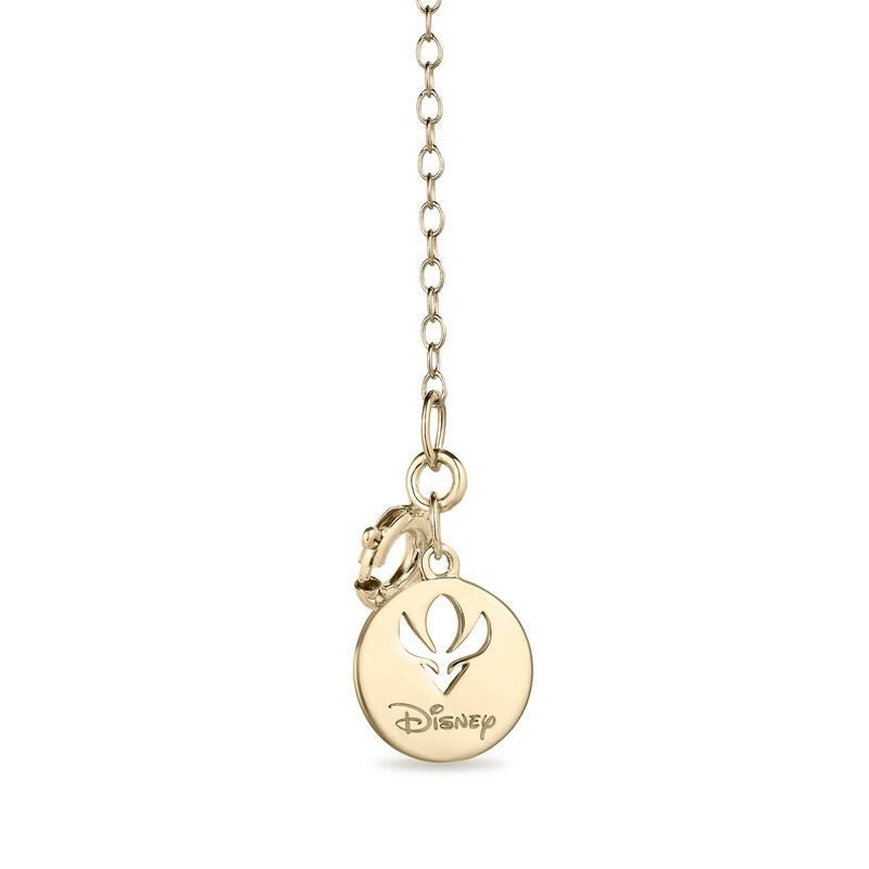 Main Image 2 of Enchanted Disney Anna Marquise Rhodolite Garnet and Diamond Accent Wheat Pendant in 10K Gold - 19&quot;