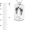 Thumbnail Image 3 of Engravable Print and Your Own Handwriting Dog Tag Pendant in Sterling Silver (1 Image and 4 Lines)