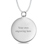 Thumbnail Image 1 of Engravable Your Own Handwriting Disc Pendant in Sterling Silver (1 Image and 4 Lines)