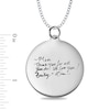 Thumbnail Image 2 of Engravable Your Own Handwriting Disc Pendant in Sterling Silver (1 Image and 4 Lines)