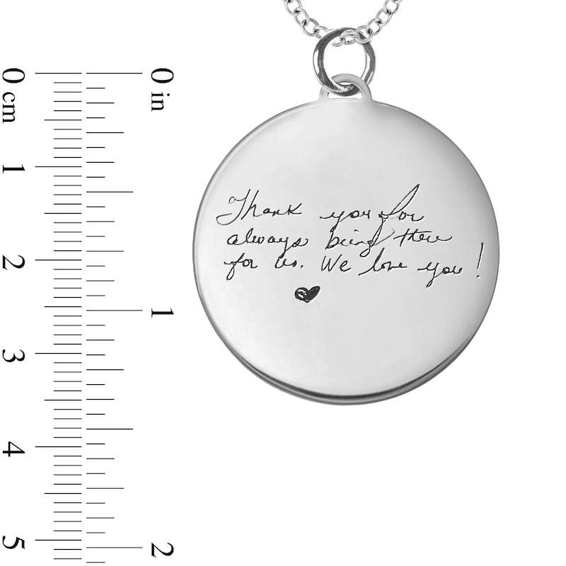 Round Handwriting Charms Necklace