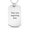 Thumbnail Image 2 of Engravable Map Dog Tag Pendant in Sterling Silver (1 Address and 4 Lines)