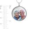 Thumbnail Image 3 of Engravable Photo Rope Frame Circle Pendant in Sterling Silver (1 Image and 3 Lines)
