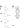 Thumbnail Image 3 of 1/2 CT. T.W. Diamond Past Present Future® Frame Hoop Earrings in 10K White Gold