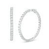 Thumbnail Image 1 of 5 CT. T.W. Diamond Inside-Out Hoop Earrings in 10K White Gold