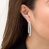 Thumbnail Image 2 of 5 CT. T.W. Diamond Inside-Out Hoop Earrings in 10K White Gold