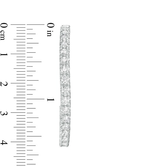 CT. T.w. Diamond Inside-Out Hoop Earrings in 10K White Gold
