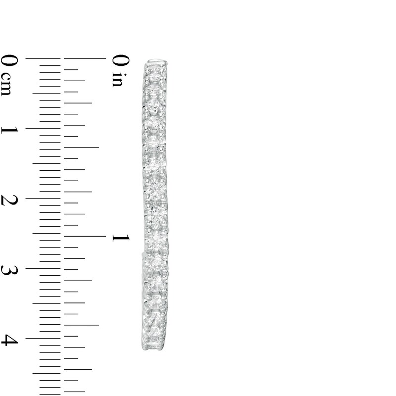 Main Image 3 of 5 CT. T.W. Diamond Inside-Out Hoop Earrings in 10K White Gold