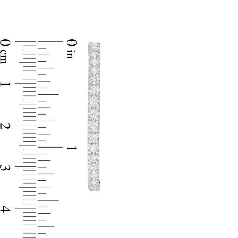 Main Image 3 of 3 CT. T.W. Diamond Inside-Out Hoop Earrings in 10K White Gold