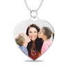 Thumbnail Image 0 of Medium Engravable Photo Heart Pendant in Sterling Silver (1 Image and 3 Lines)