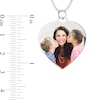 Thumbnail Image 3 of Medium Engravable Photo Heart Pendant in Sterling Silver (1 Image and 3 Lines)