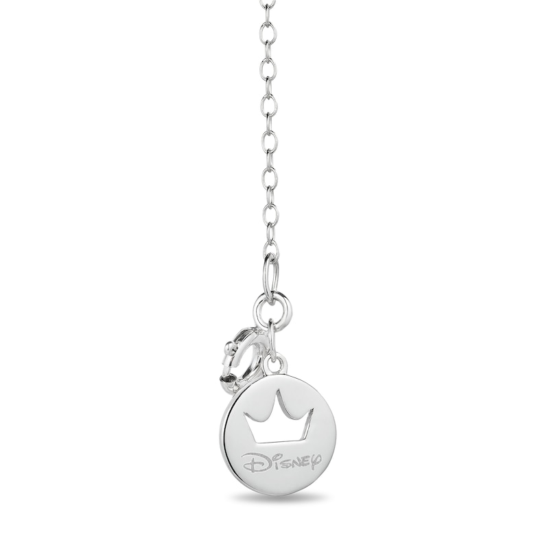 Main Image 2 of Enchanted Disney Cinderella Briolette London Blue Topaz and 1/10 CT. T.W. Diamond Carriage Necklace in Sterling Silver