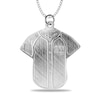 Thumbnail Image 0 of Engravable Player Name and Number Textured Baseball Jersey Sport Pendant in Sterling Silver (1 Number and Line)