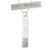 Thumbnail Image 1 of Engravable Print and Your Own Handwriting Vertical Bar Pendant in Sterling Silver (1 Image and Line)