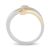 Thumbnail Image 4 of Enchanted Disney Tinker Bell 1/10 CT. T.W. Diamond Star Bypass Ring in Sterling Silver and 10K Gold - Size 7