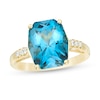 Thumbnail Image 1 of London Blue Topaz and 1/15 CT. T.W. Diamond Ring in 10K Gold