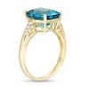 Thumbnail Image 3 of London Blue Topaz and 1/15 CT. T.W. Diamond Ring in 10K Gold