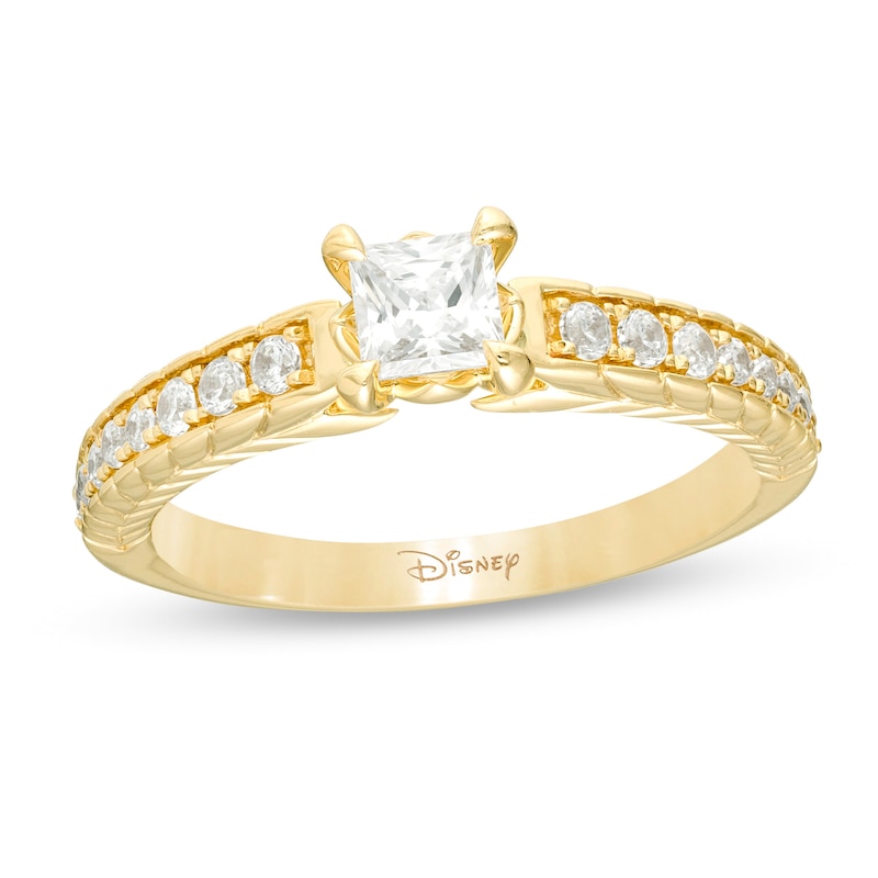 Main Image 1 of Enchanted Disney Anna 3/4 CT. T.W. Princess-Cut Diamond Engagement Ring in 14K Gold