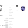 Thumbnail Image 3 of 5.0mm Tanzanite Solitaire Stud Earrings in 14K Rose Gold