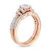 1-1/5 CT. T.W. Diamond Collar Bridal Set in 14K Rose Gold