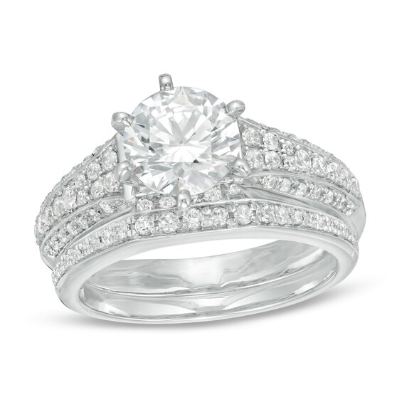 2 CT. T.W. Diamond Bridal Set in 14K White Gold 2 CT. T.W. Diamond Bridal Set in 14K White Gold