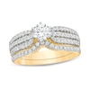1 CT. T.W. Diamond Multi-Row Bridal Set in 14K Gold
