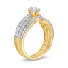1 CT. T.W. Diamond Multi-Row Bridal Set in 14K Gold