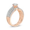1 CT. T.W. Diamond Multi-Row Bridal Set in 14K Rose Gold