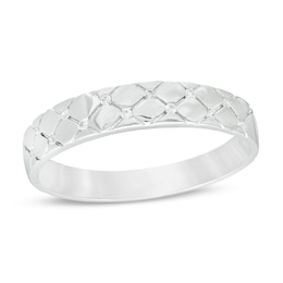 1/20 CT. T.W. Diamond Quilted Wedding Band in 10K White Gold
