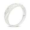 Thumbnail Image 3 of Diamond Accent Herringbone Wedding Band in 10K White Gold
