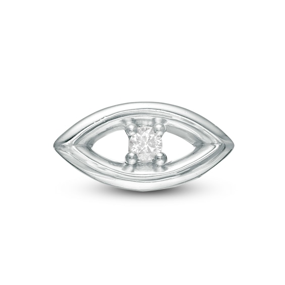 Vera Wang Love Collection Diamond Accent Eye Single Stud Earring in Sterling Silver