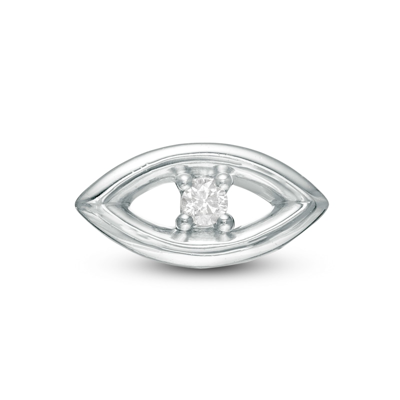 Main Image 1 of Vera Wang Love Collection Diamond Accent Eye Single Stud Earring in Sterling Silver