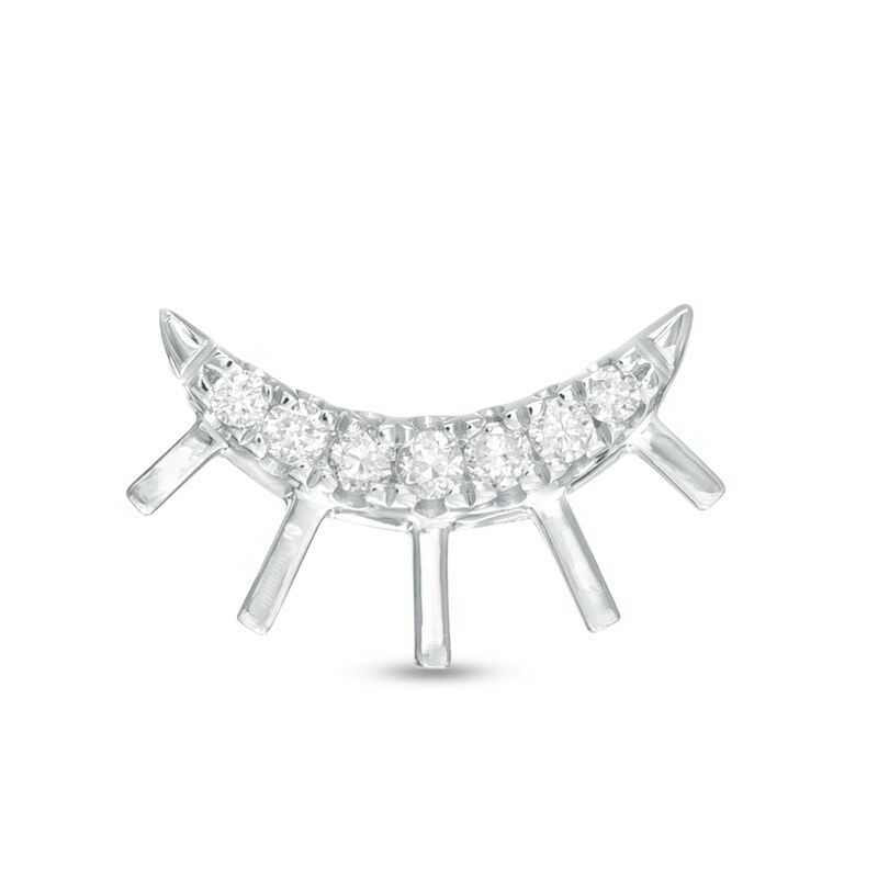 Main Image 1 of Vera Wang Love Collection Diamond Accent Eyelash Single Stud Earring in Sterling Silver