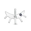 Thumbnail Image 2 of Vera Wang Love Collection Diamond Accent Eyelash Single Stud Earring in Sterling Silver
