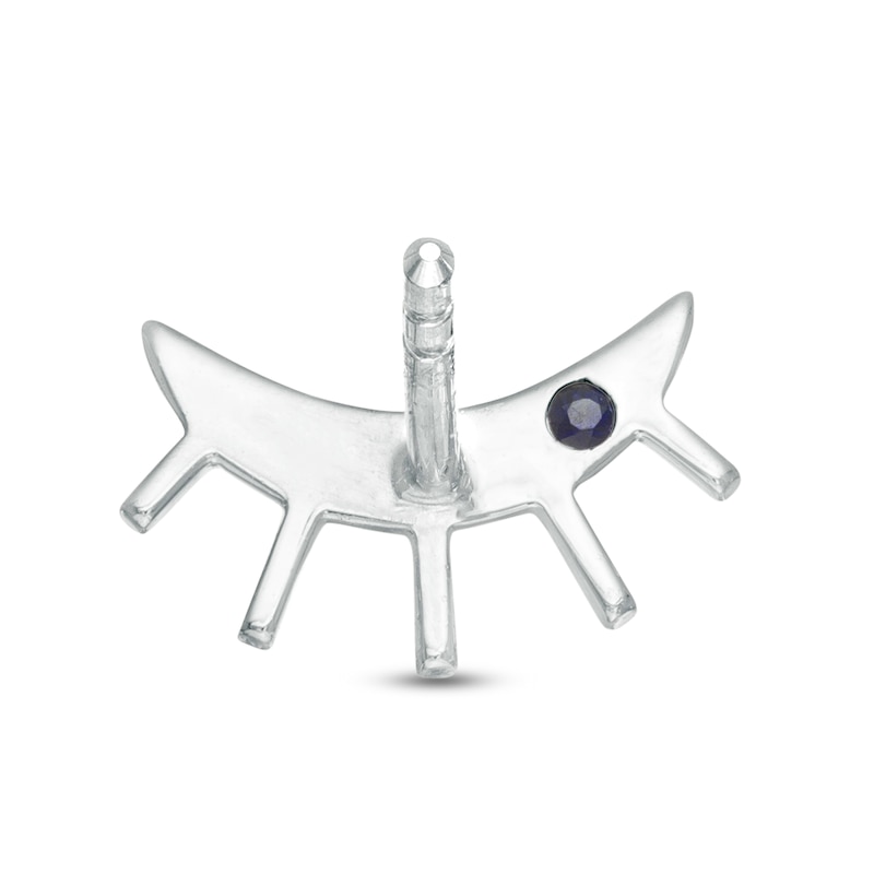 Main Image 2 of Vera Wang Love Collection Diamond Accent Eyelash Single Stud Earring in Sterling Silver