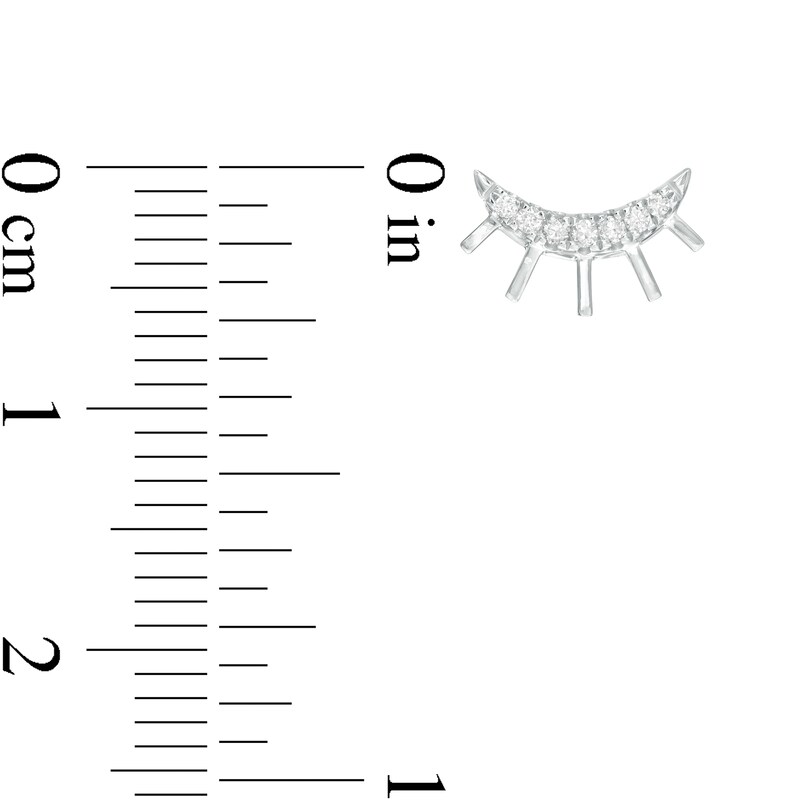 Main Image 3 of Vera Wang Love Collection Diamond Accent Eyelash Single Stud Earring in Sterling Silver