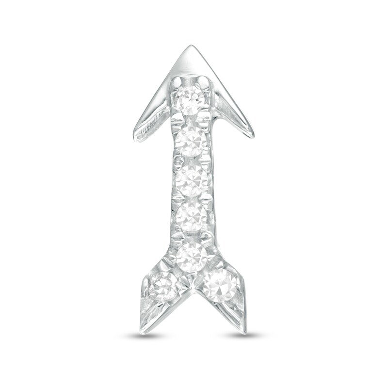 Main Image 1 of Vera Wang Love Collection Diamond Accent Arrow Single Stud Earring in Sterling Silver